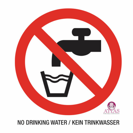 No Drinking Water sticker