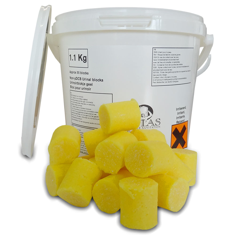 Pastilles pour urinoirs solubles dans l'eau avec un parfum de citron fort