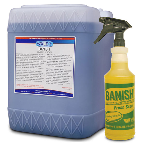 Graffiti remover Banish to remove graffiti and other stains