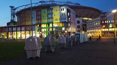 Mobile urinals Amsterdam Arena